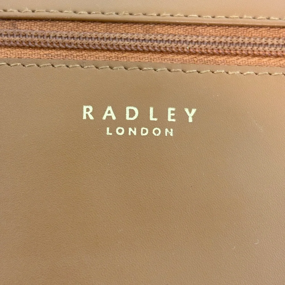 Radley London Womens Leather Matinee Wallet OS Tan Brown Scottie Dog Polka Dot